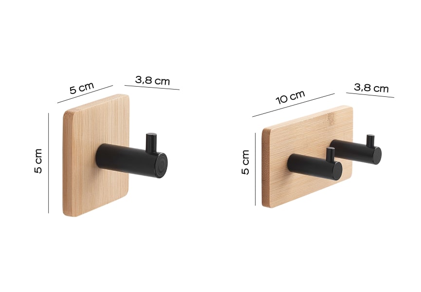 Conjunto de Perchas de baño Juncos Gedy croquis 4