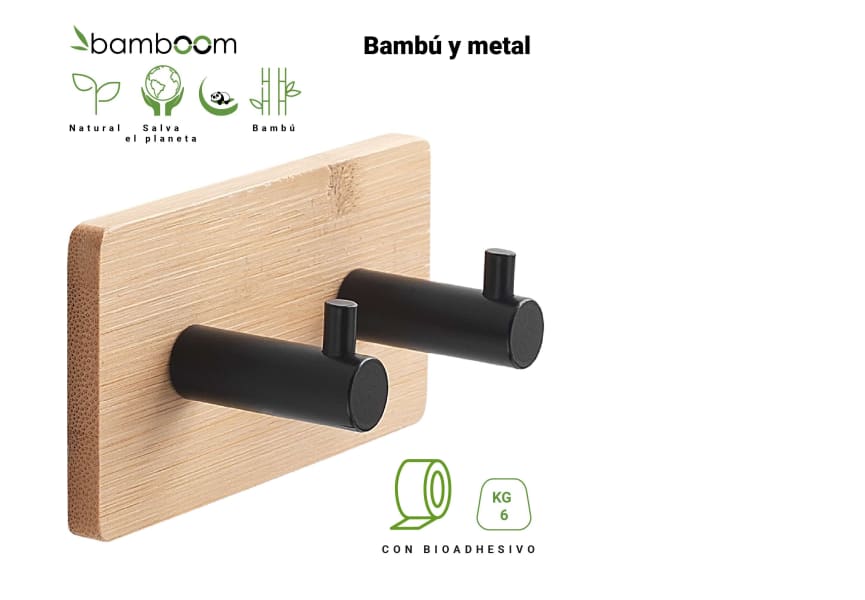 Conjunto de Perchas de baño Juncos Gedy detalle 2