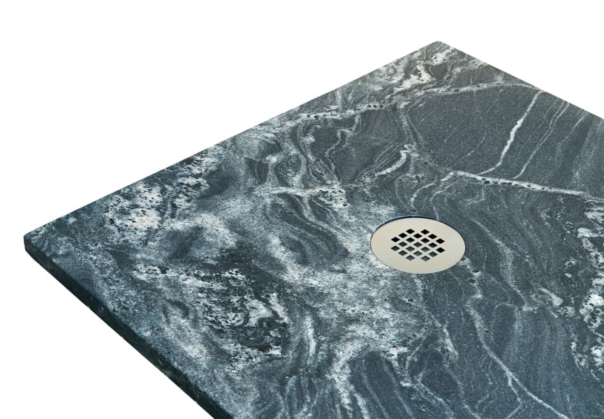 Plato de ducha Granito Natural Imperial Mix Bruntec detalle 3