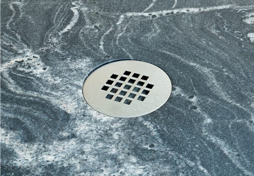 Plato de ducha Granito Natural Imperial Mix Bruntec detalle 2