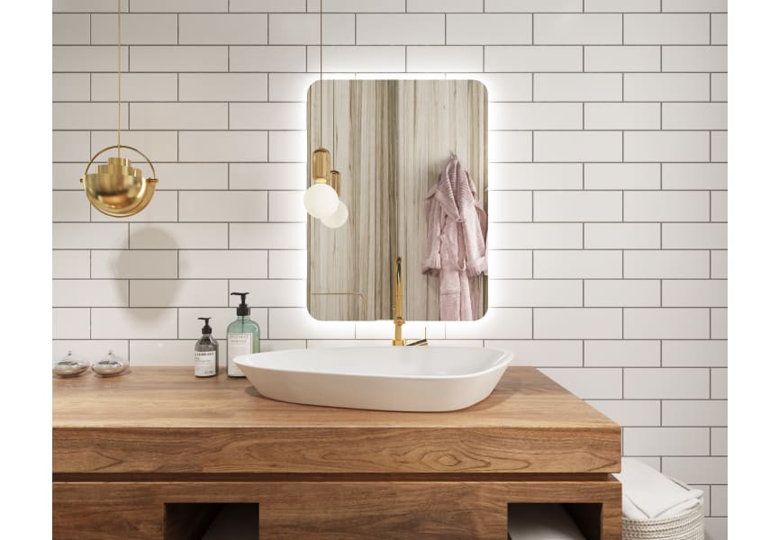 Espejo de baño con luz LED Drako Bruntec principal 2