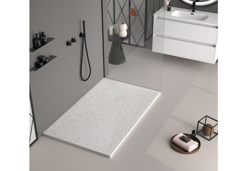 Platos de ducha de resina decorados Design 3D Granito Bruntec principal 0