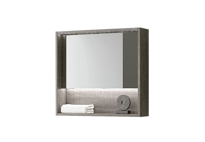 Armario de baño luz LED Inve con espejo y estante central