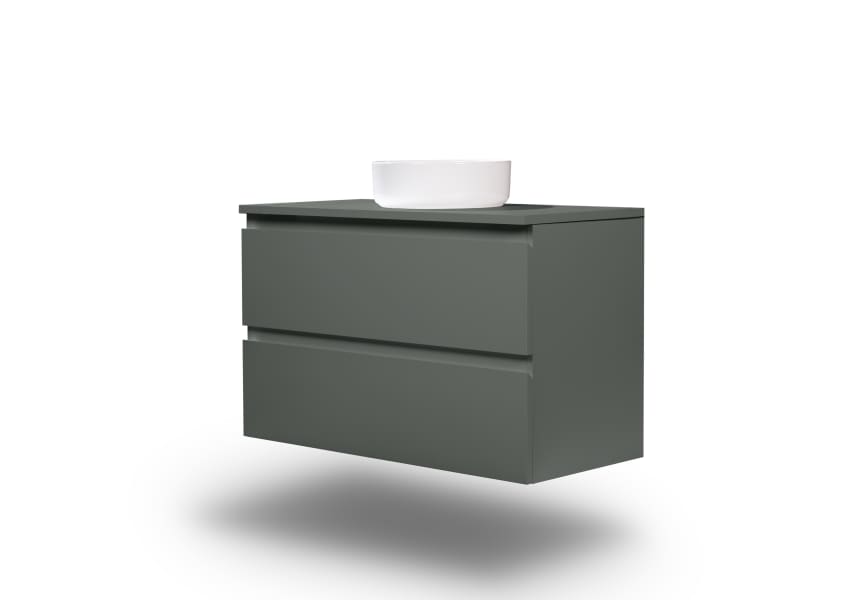 Mueble de baño MDF lacado con encimera de madera Vilma Bruntec principal 15