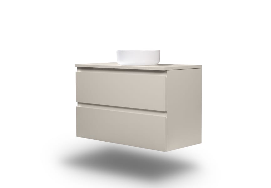 Mueble de baño MDF lacado con encimera de madera Vilma Bruntec principal 7