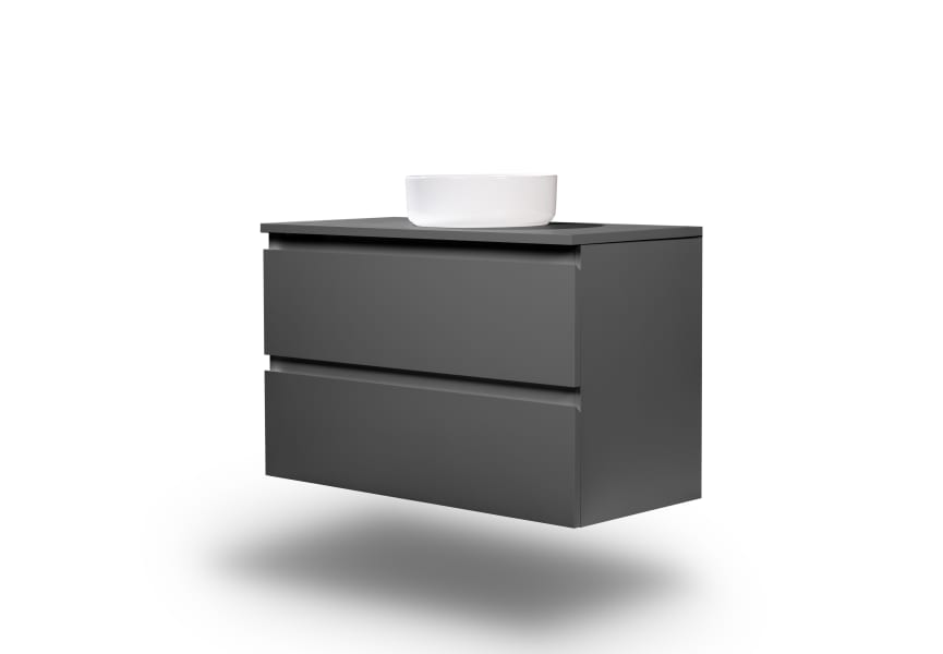 Mueble de baño MDF lacado con encimera de madera Vilma Bruntec principal 9