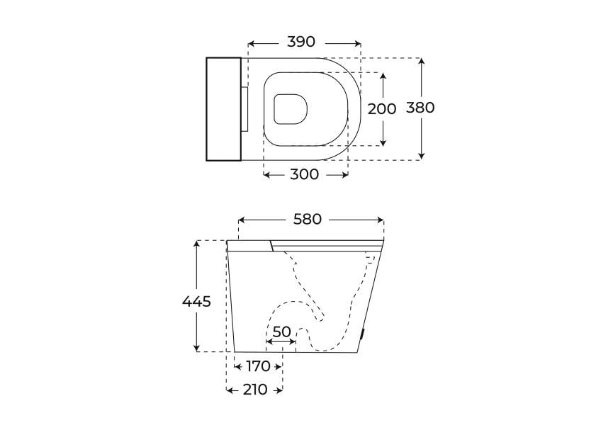 Inodoro inteligente Aquila Fossil Natura croquis 8