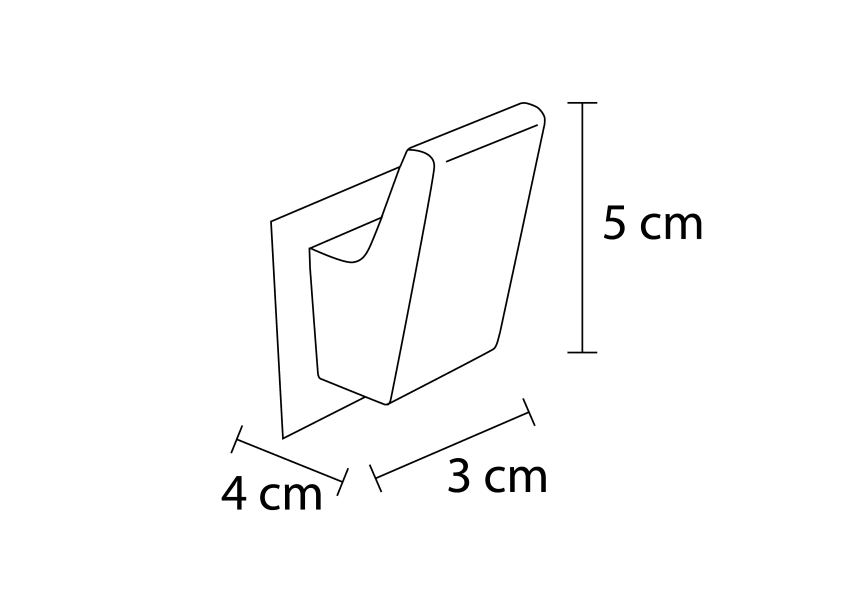 Percha de baño Glass Mediterránea de Baño croquis 2