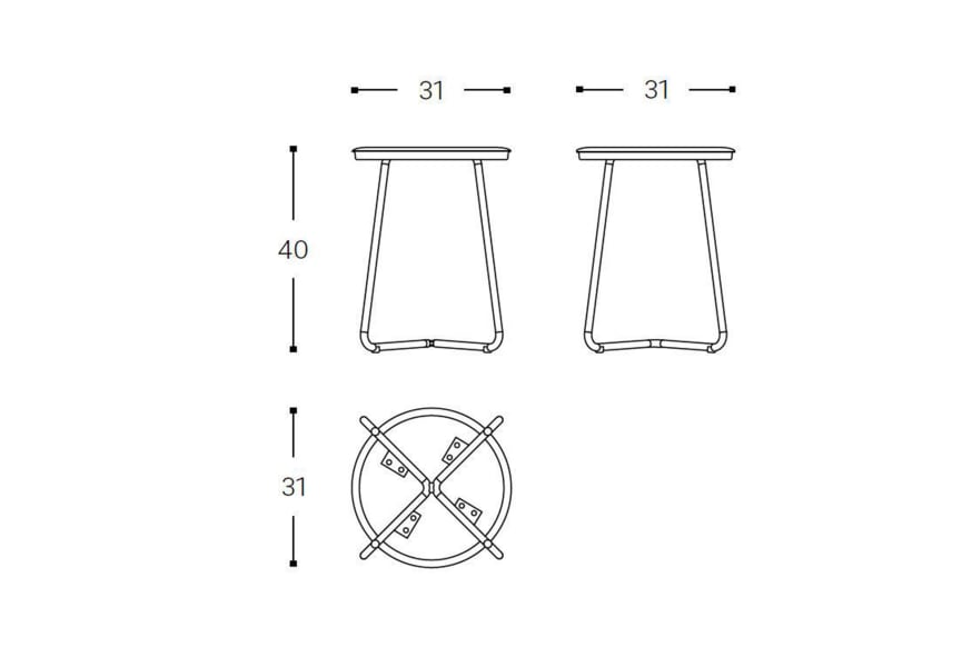 Taburete para baño Architect Cosmic croquis 4
