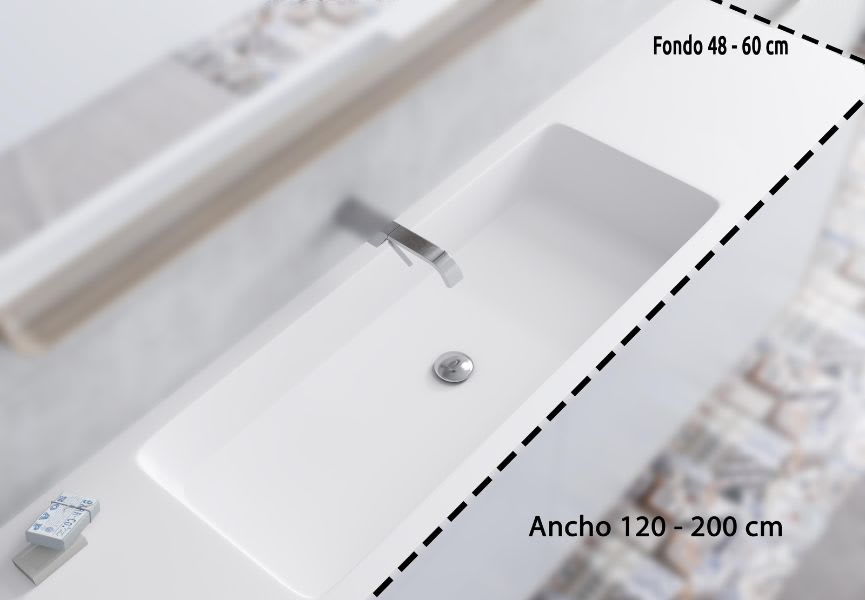 Lavabo encastrado Nevada Bruntec croquis 1