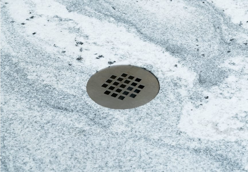 Plato de ducha Granito natural Salone Bruntec detalle 2