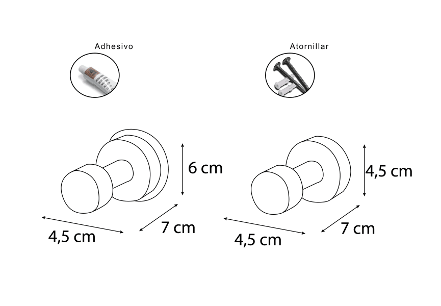 Percha de baño Kappa Mediterránea de Baño croquis 2