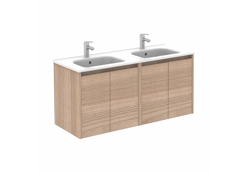 Mueble de baño MANILA a suelo 120 cm 3 cajones / 2 puertas con lavabo  ceramico ⋆ VAROBATH | Un baño increíble