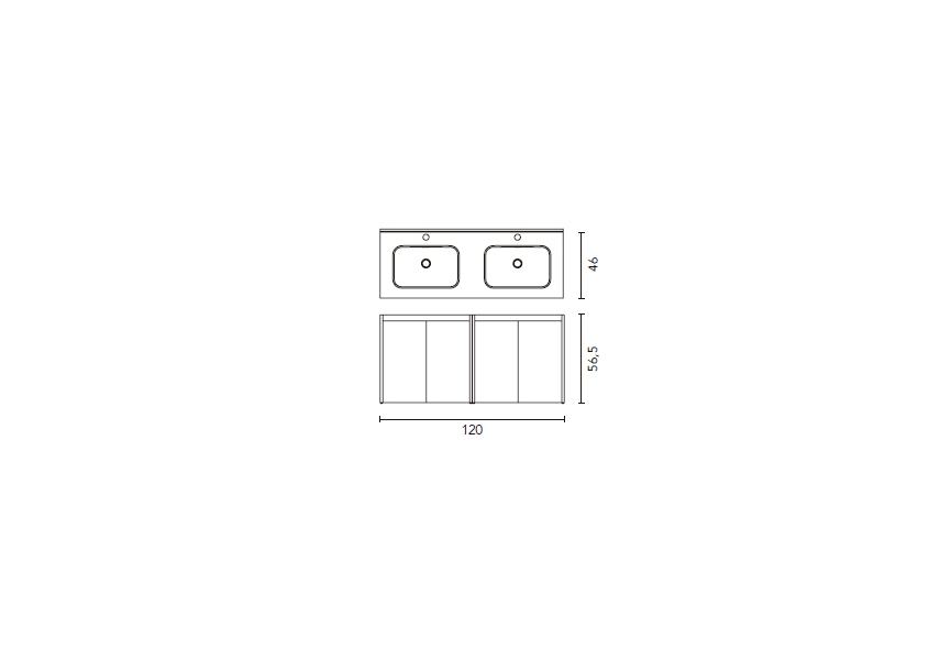 Conjunto mueble de baño Sansa Royo croquis 2