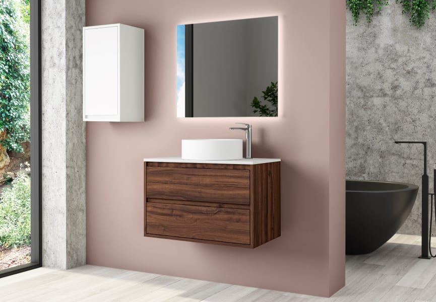 Mueble de baño con encimera de Solid Surface Boston Bruntec principal 1