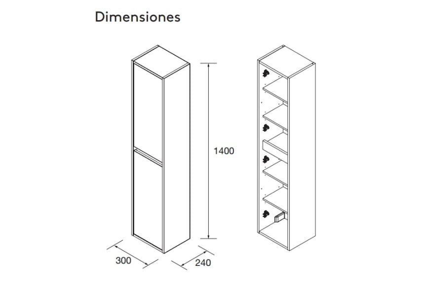 Columna de baño Noja Salgar Croquis 10