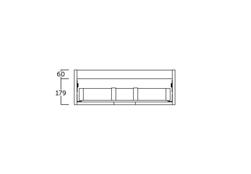 Mueble de baño con encimera de madera Landes Coycama croquis 7
