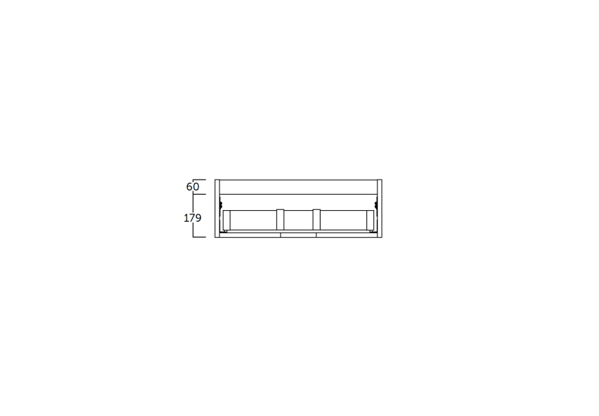 Mueble de baño con encimera de madera Landes Coycama Croquis 5