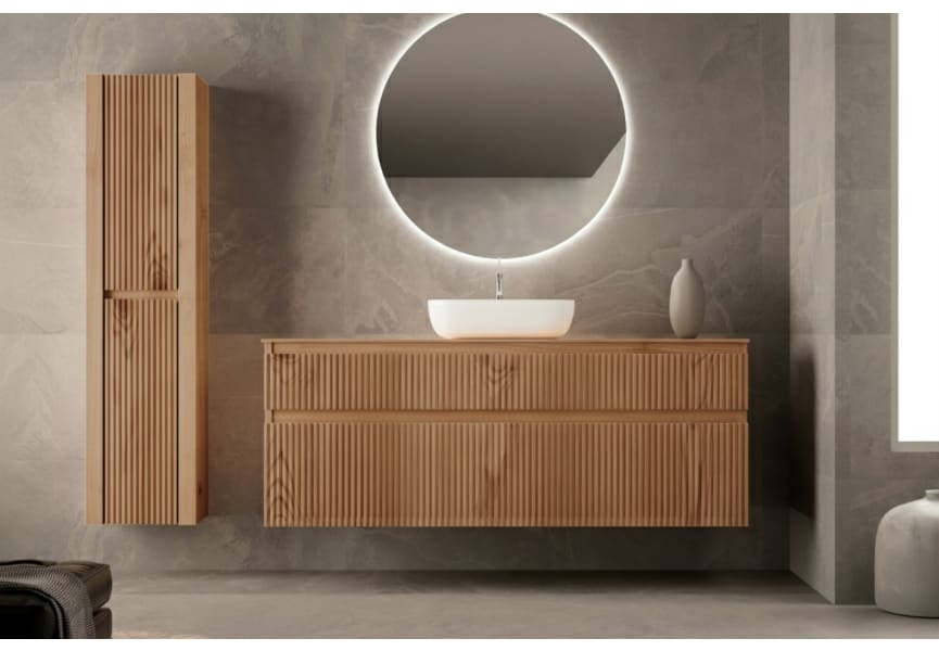Mueble de Baño de madera maciza a medida con encimera de madera Alpes 1 Bruntec principal 0