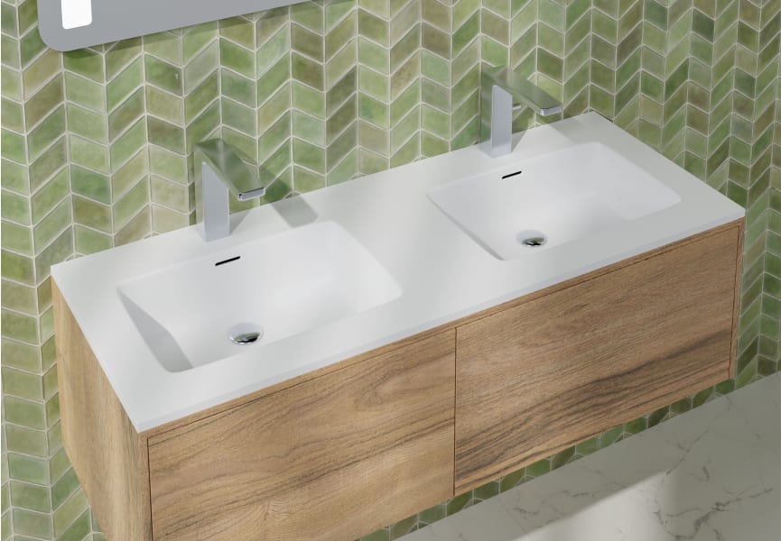 LAVABO SOBRE MUEBLE ETNA 1200 X 460 DOBLE SENO