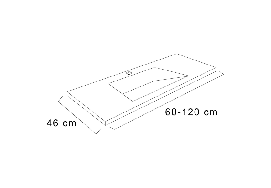 Lavabo de baño encastrado Cut Plus Torvisco croquis 4