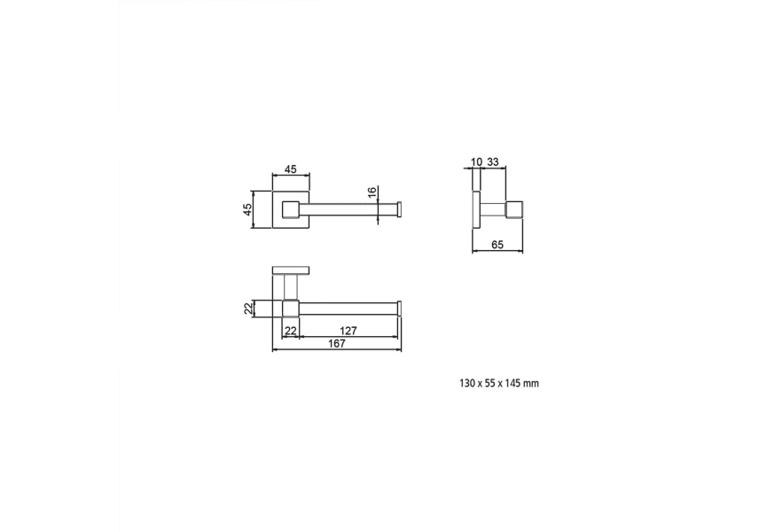 Portarrollos de baño Nervión Salgar croquis 1