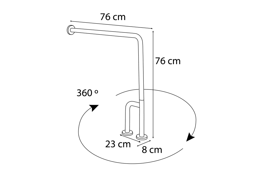 Asidero angular PMR 108 Bruntec croquis 2