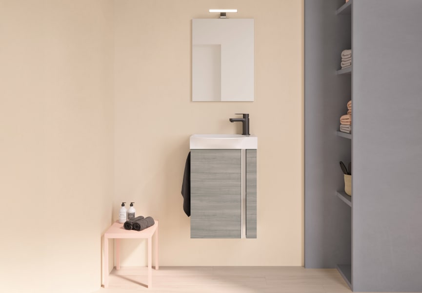 Conjunto completo mueble de baño fondo reducido 34 cm Elegance Royo principal 3