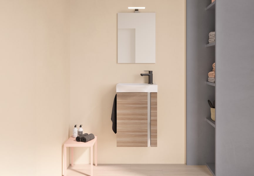 Conjunto completo mueble de baño fondo reducido 34 cm Elegance Royo principal 4