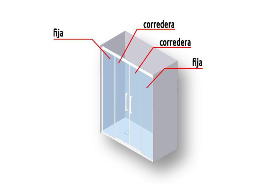Mampara de Ducha Wind (WI-225) Profiltek croquis 4