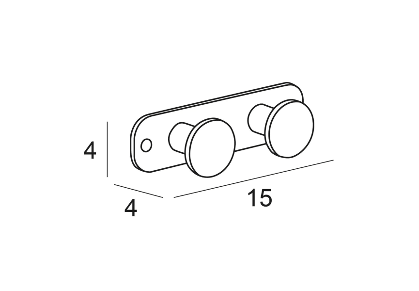Percha de baño doble Bassic Manillons Torrent croquis 1