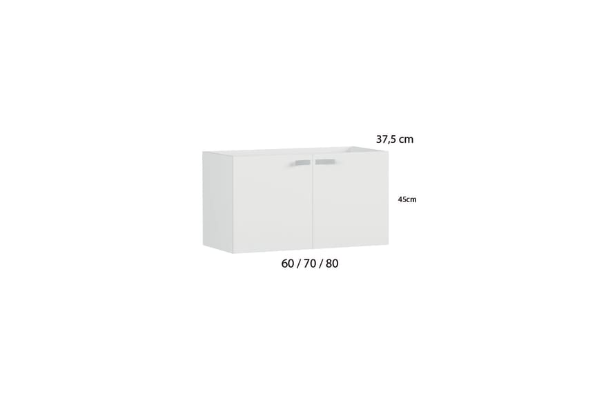 Mueble de baño fondo reducido 37,5 cm Vega Campoaras croquis 1