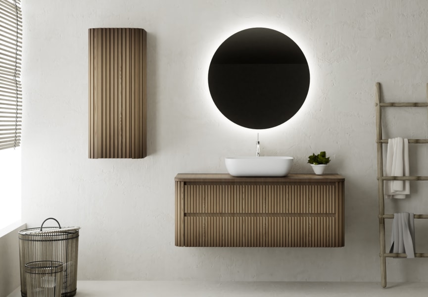 Mueble de baño con encimera de madera maciza Baviera Bruntec principal 0