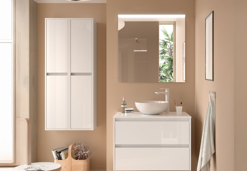 Mueble de baño con encimera de madera Noja Salgar principal 1