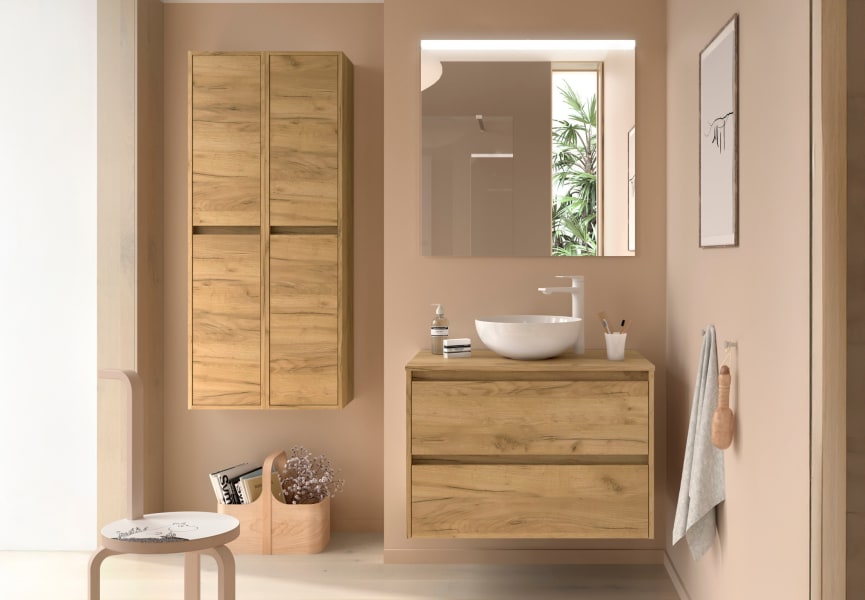 Mueble de baño con encimera de madera Noja Salgar principal 0