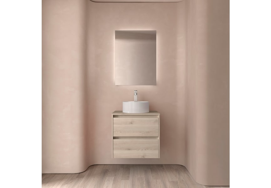 Conjunto mueble de baño con encimera de madera Noja Salgar ambiente 12