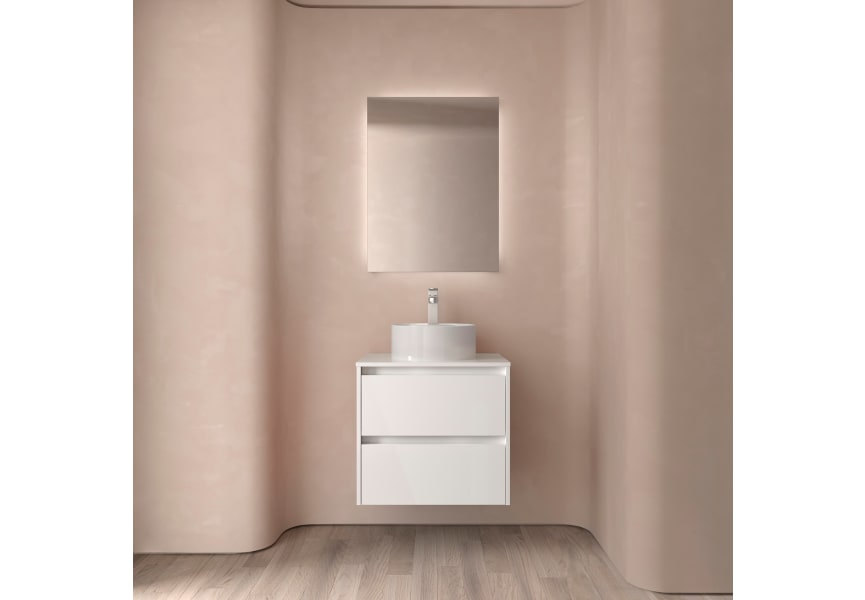 Conjunto mueble de baño con encimera de madera Noja Salgar ambiente 16