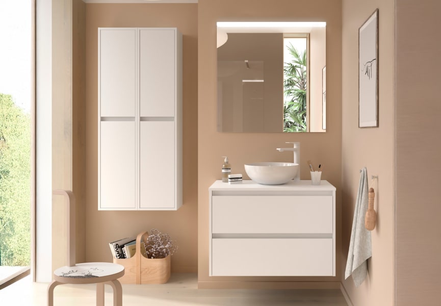 Mueble de baño con encimera de madera Noja Salgar principal 2