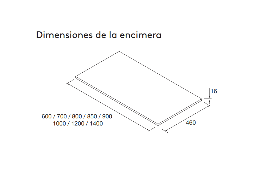 Conjunto mueble de baño con encimera de madera Noja Salgar croquis 19