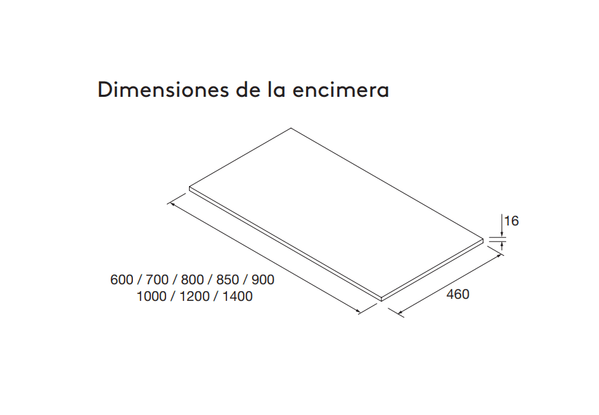 Mueble de baño con encimera de madera Noja Salgar croquis 19