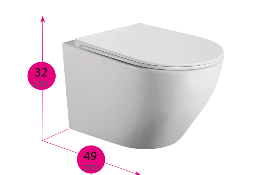 Pack inodoro suspendido + cisterna empotrada Lisboa Bruntec detalle 2