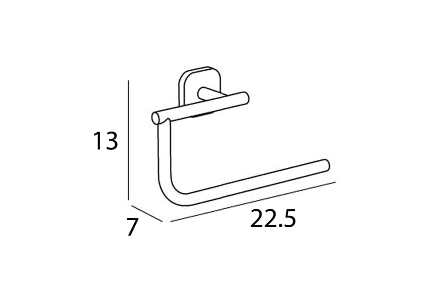 Toallero anilla de baño Bassic Manillons Torrent croquis 2