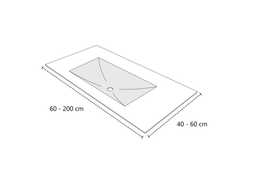 Lavabo encastrado Italia Bruntec croquis 3