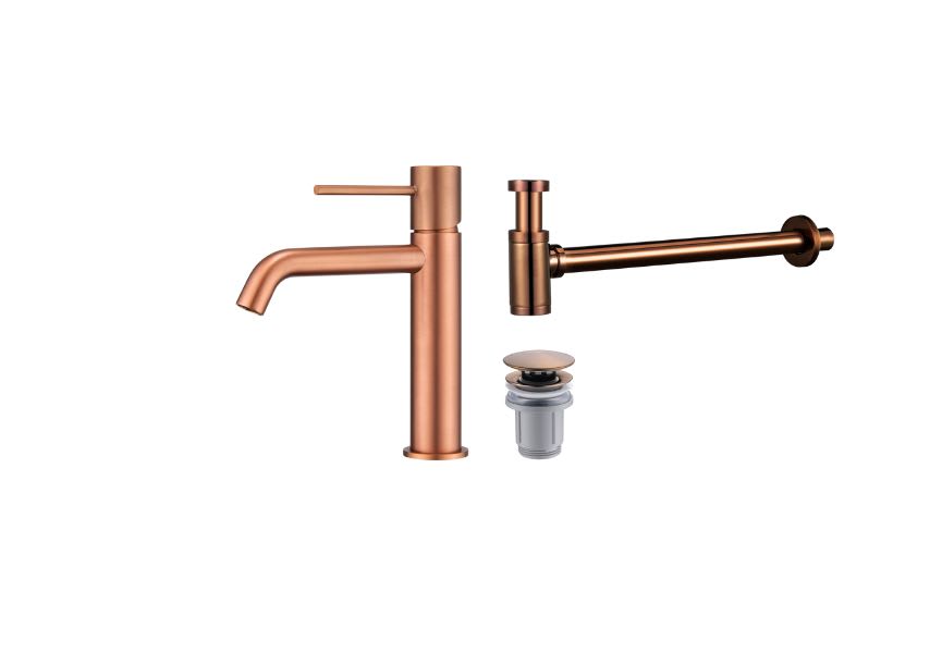 Pack Grifo de lavabo Monza + Válvula click-clack + Sifón visto redondo de Imex principal 3