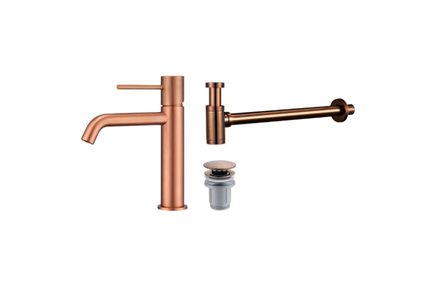 Pack Grifo de lavabo Monza + Válvula click-clack + Sifón visto redondo de Imex principal 3