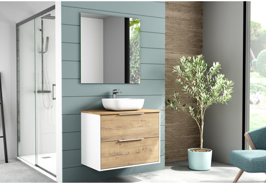Mueble de baño con encimera de madera Duox Bruntec principal 0