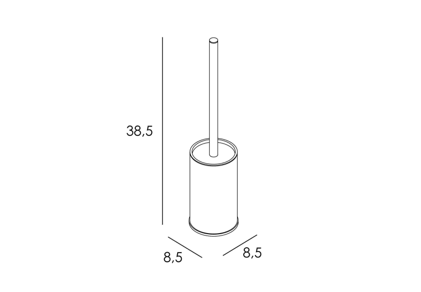 Escobillero de baño a suelo Bassic Manillons Torrent croquis 1