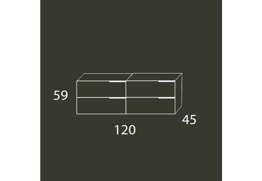 Conjunto mueble de baño Zahara Bruntec croquis 2