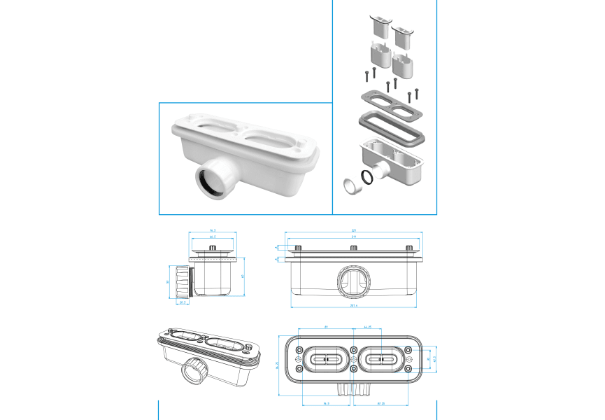 Platos de ducha de resina Elite Bruntec croquis 12