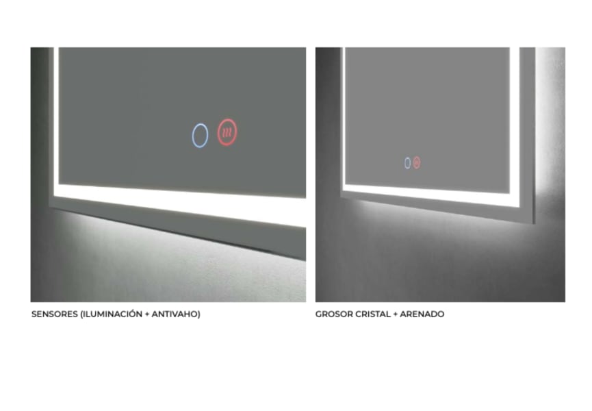 Espejo de baño con luz LED Holanda Ledimex detalle 6